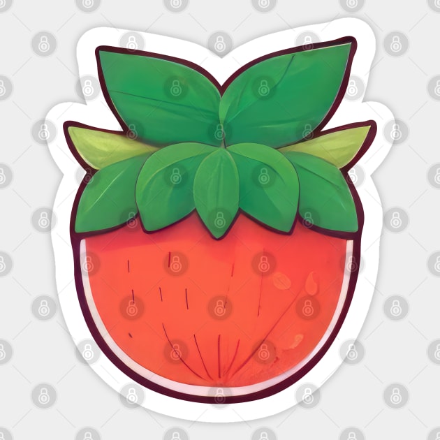 Stylized Strawberry Sticker by Sheptylevskyi